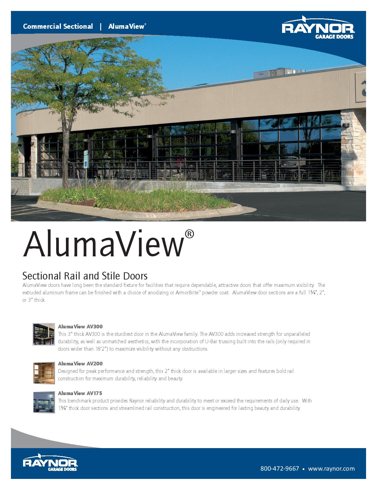 Alumaview Commercial Sectional Garage Doors By Raynor